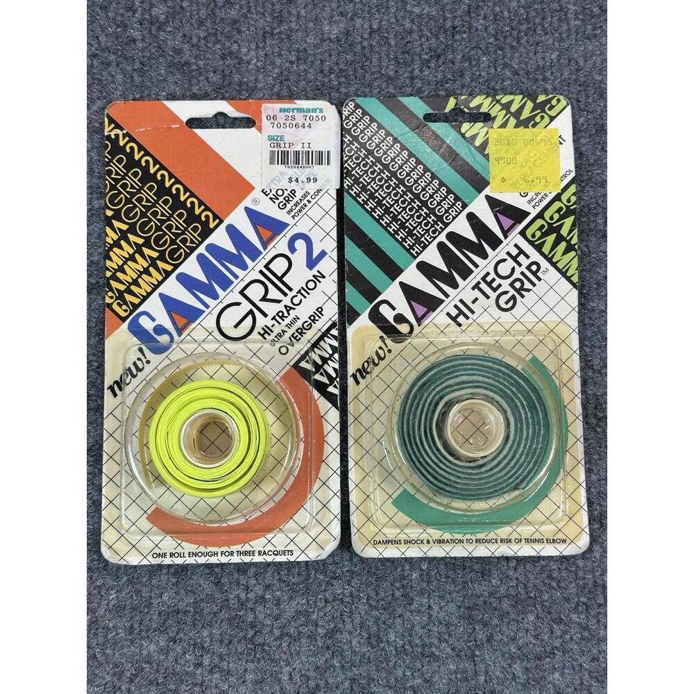 2 VTG New Old Stock Gamma Grip & Gamma Grip 2 Non-Slip Grip Tape Tennis‎ Racquet